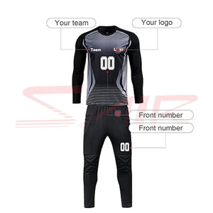Vente en gros Ensembles d'uniformes de gardien de but de meilleure qualité Conception personnalisée Impression par sublimation Kits d'uniformes de gardien de but de football - Product Image 6