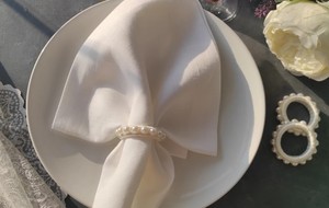 Anneau de serviette tendance en perles, anneau de serviette de mariage, porte-serviettes en perles - Product Image 3