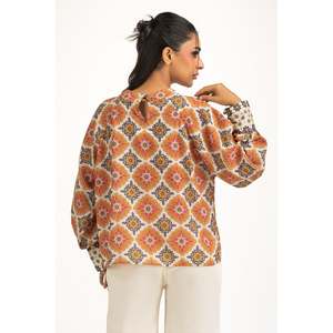 Chemisier Bohème pour Femme WM-BLS-SS25-201 Coupe Classique en Chiffon de Soie Ample Taille XL pour le Bureau – Hauts Printemps/Été/Automne - Product Image 3