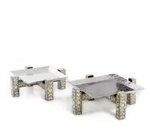 Soportes para servir pasteles decorativos de metal y nácar de último diseño altamente duraderos y superventas - Product Image 6