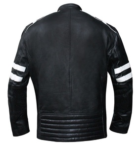 Veste en cuir pour motocycliste homme, style café racer rétro, style moto, cuir véritable, veste de course pour moto, vente en gros - Product Image 6