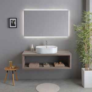 Mueble de Baño Suspendido de 120 CM con Lavabo Ovalado Blanco, Serie Kos, Conjuntos de Baño - Product Image 2