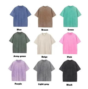 Vente en gros T-shirt en microfibre de haute qualité délavé à l'acide pour hommes Streetwear surdimensionné Hip Hop 100% coton personnalisé spécial Vintage t-shirts - Product Image 2