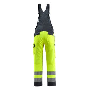 Fire Resistant High Visibility Bib Overalls Safety Work Pants Fireproof Workwear Safety <b>Hi</b> <b>Vis</b> Bib Working washed men's pants - Product Image 2