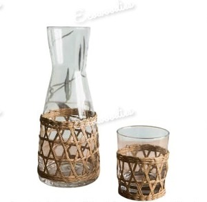 Porte-gobelet en osier jetable de haute qualité tasse en verre support tissé Boho rotin enveloppé pour bouteille de Vase en verre Carafe à vin - Product Image 2