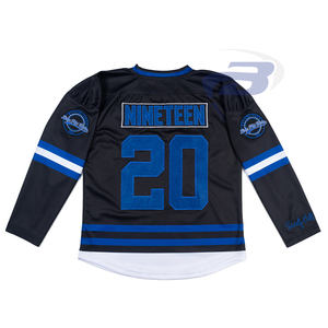 Maillot de hockey à manches longues en polyester de qualité professionnelle avec patchwork sublimé sur le devant, lettres grecques personnalisées, pour la sororité Zeta Phi Beta - Product Image 2