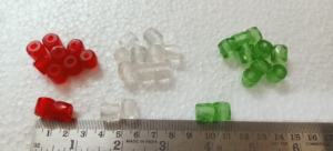 Cuentas rusas de Comercio de vidrio facetado hechas a medida en colores rojo, blanco y verde en tamaño 10 mm con acabado brillante - Product Image 3