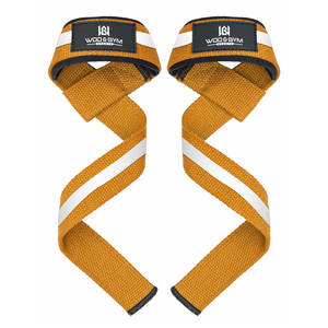 Accessoires de gymnastique en coton rembourré avec logo personnalisé Sangles de levage en silicone pour gyn avec support de poignet - Product Image 1