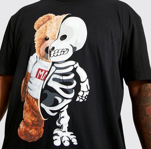 300 GSM surdimensionné hommes T-Shirts bouffée DTG impression poids lourd qualité supérieure col rond Logo personnalisé broderie solide en gros - Product Image 4