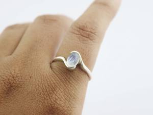 แหวนวางซ้อนกันได้สำหรับผู้หญิงทำด้วยมือสำหรับ925พลอยสีเงินสเตอร์ลิงสีรุ้ง - Product Image 5