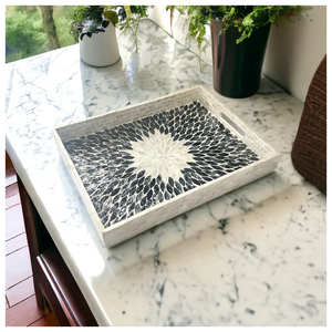 ชุดหัวเผาถาดไข่มุกแฮนด์เมดสำหรับตกแต่งบ้านงานฝีมืออะคริลิคฝังกระดูกสำหรับโรงแรมและร้านอาหาร - Product Image 2