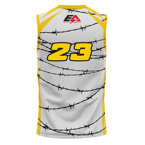 Chemise de sport personnalisable XL en coton et élasthanne pour homme, débardeur col V, vêtements de sport formels, impression évacuant l'humidité, sublimée - Product Image 3