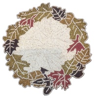 Napperons de table en perles de verre faits à la main avec des feuilles au Design Unique de qualité supérieure à bas prix