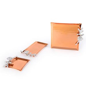 แฮนด์เมดคุณภาพระดับพรีเมียมตกแต่งจับตอกโลหะทองแดงสีจานเสิร์ฟ - Product Image 6