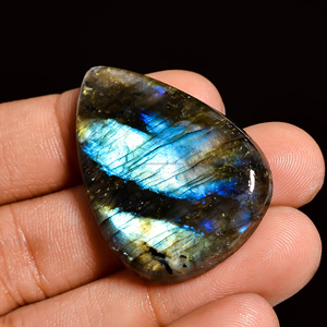 Haute qualité coupe personnalisée bleu Labradorite Cabochon poire forme spéciale pierre précieuse en vrac naturelle en gros - Product Image 1
