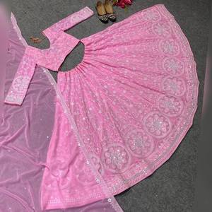 Nuevo diseñador Heavy Georgette & Sequence Work Lehenga Choli para mujeres Indian Traditional Lehenga Choli Wedding Partywear - Product Image 5