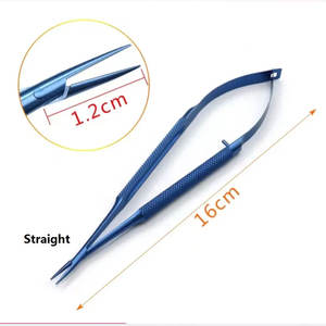 Tijeras para la conjuntiva, 16cm, capsulotomía, Vannas, tijeras para los ojos, portaagujas, fórceps para cirugía ocular, instrumentos quirúrgicos de Metal - Product Image 2