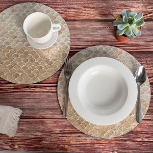 Premium élégant fait à la main nacre chargeurs nacre plaque mariages Table décor écologique pour les Occasions - Product Image 6