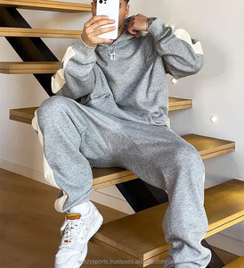 Pulls personnalisés grande taille survêtements avec logo pour hommes pantalon de survêtement et sweat à capuche ensemble de survêtements de jogging - Product Image 6