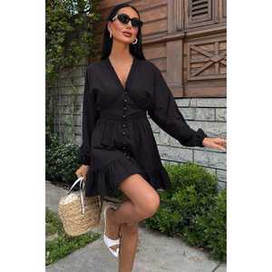 กระโปรงริบบิ้นปักลาย ชุดเดรสระบาย 2897 เอวยางยืด - Product Image 4