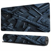 Hochwertiges, individuell bedrucktes, beheiztes Gummi-Waffen-Motiv, großes Gaming-Tastatur-Mauspad, Modell FRQ