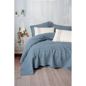 Cotton Box Aura <b>Double</b> Pike Set Indigo Pebble Bedding Collection - Product Image 1