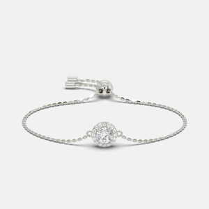 สร้อยข้อมือเพชรสีเงิน925สำหรับผู้หญิงสร้อยข้อมือเทนนิสดีไซน์หรูหราเหนือกาลเวลาสำหรับสวมใส่ในชีวิตประจำวันของขวัญพิเศษงานปาร์ตี้ - Product Image 1