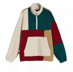 Chaqueta de Forro Polar para Hombre, Color Sólido, Cuello Alto, Capucha, Chaqueta Cálida de Invierno para Exteriores con Diseño Único de Letras en el Logotipo Frontal - Product Image 1