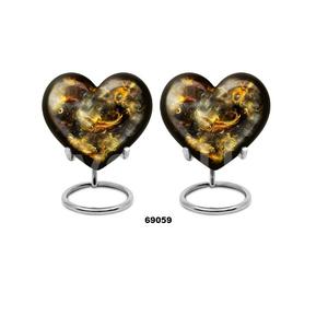 Vente chaude belle urne adulte de crémation de coeur de souvenir d'oiseau de Phoenix pour les cendres humaines avec le support et le sac libre de velours - Product Image 5