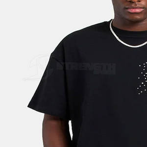 เสื้อยืดผู้ชายประดับเพชรเทียมสั่งทำพิเศษสำหรับฤดูร้อน คุณภาพดีที่สุด สไตล์ใหม่ เสื้อยืดผู้ชายประดับเพชรเทียม - Product Image 5