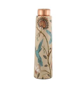bulk supplier Pure Copper Printed <b>Water</b> <b>Bottle</b> manufacturer With Seaweed Paisley Design Drinkware & Storage Purpose Ayurvedic - Product Image 1