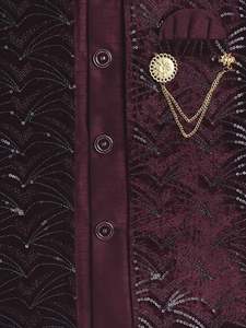Traje Tradicional Étnico de Seda para Niños, Estilo Clásico para Bodas y Fiestas, Estilo Real, Largo hasta la Rodilla, Sin Arrugas, Protección Solar - Product Image 2