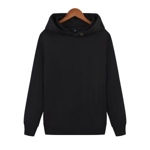 Sudaderas con capucha personalizadas transpirables ecológicas para hombre, Jersey de algodón 100% sólido, ropa informal estilo Hip Hop, otoño - Product Image 5