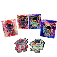 En stock : Sachet Mylar Astronaut 3,5g avec boîte et fenêtre, anti-odeur, pour l'emballage et le stockage alimentaire