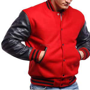 Chaqueta Varsity Unisex de Poliéster/Algodón con Parches Vintage y Mangas de Cuero Sintético, Chaqueta Bomber Clásica con Letras, Estilo Retro Americano - Product Image 4