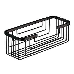 Jabonera Rectangular de Alambre de Acero Negro Mate para Baño y Aseo - Product Image 1