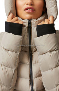 Parka ajustada al cuerpo, chaqueta acolchada de invierno para niñas, abrigo largo, Parkas para mujer, chaqueta gruesa y cálida con capucha de burbujas, servicio OEM - Product Image 4