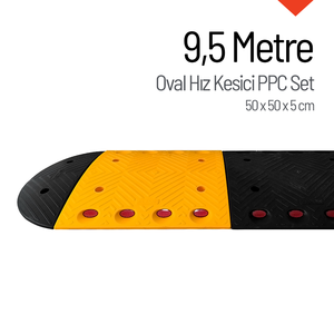 9.5m Outdoor <b>Plastic</b> Speed Hump Set with Rubber & Steel Base - Product Image 6
