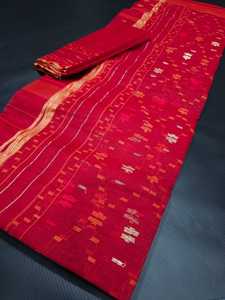 Exclusivo Deshi RED Dhakai Jamdani Sharee exportable para mujer JAMDANI FABRIC Blue GREEN Golden Sky Blue de Bangladesh - Product Image 2