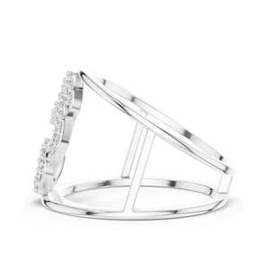0.294 CT Lab Diamond Triple <b>Circle</b> <b>Ring</b> for Women VVS-VS EF Clarity 18KT, 14KT, 10KT Gold & 925 Silver Moissanite & - Product Image 6