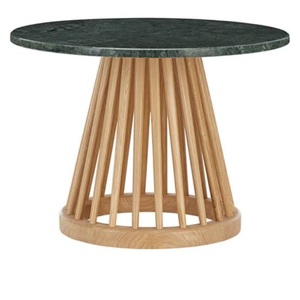 Table basse de luxe en marbre blanc avec plateau en métal antique, finition noire, pour la maison, l'hôtel, accessoires de mobilier - Product Image 4