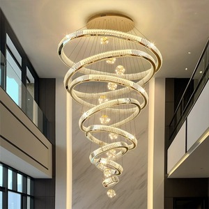 Nuovo Design Lampadario a LED in Cristallo di Lusso Personalizzato per Decorazione Interna di Hotel, Ville e Centri Commerciali - Product Image 5