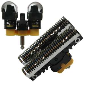 Bloc de lames et grille de rechange pour rasoir électrique à lames doubles et triples, lavable, pour le rasage du visage et du corps, pour utilisation en camping-car - Product Image 1