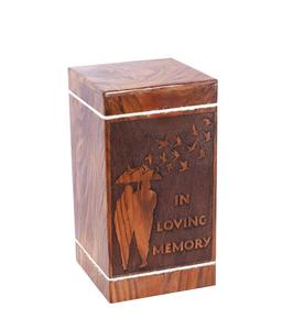 Handcrafted Wooden <b>Urns</b> for Human Ashes Adult <b>Large</b> - Flying Cremation <b>Urn</b> for Ashes (250 LB - Rosewood in Loving Memory) - Product Image 6