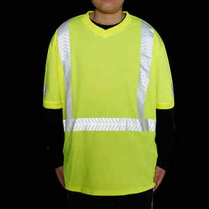 Reflective Shirt High Visibility Safety T-Shirt <b>Men</b> Women Lightweight Breathable Durable Outdoor Workwear <b>Top</b> - Product Image 3