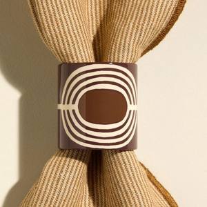 Ronds de serviette en laque chatoyante Look luxueux pour les repas de fête Vaisselle et décorations de table Fête - Product Image 2