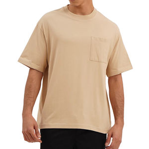 เสื้อยืดผ้าฝ้ายโอเวอร์ไซส์220จีเอสเอ็มเฮฟวี่เวทเสื้อยืดสีทึบระบายอากาศได้ดีขนาดพลัสไซส์จากบังคลาเทศโดยตรง - Product Image 2