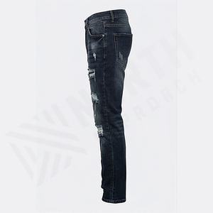 Pantalones Vaqueros de Mezclilla de Alta Calidad para Hombre, Diseño Nuevo y Moderno, Estilo Casual, Ajustados, Rotos y Desgastados, Venta al por Mayor, Personalizados - Product Image 3