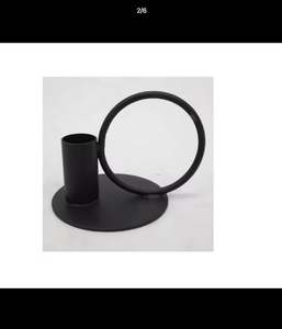 Support de bougie moderne de luxe de couleur noire, finition noire mate, personnalisé, nouvelle arrivée, en fer, décoration d'intérieur - Product Image 6