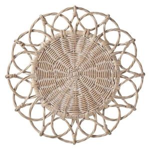 New Arrival Hot Trend Rattan Charger <b>Plates</b> Boho Rattan Placemat OEM Hot Sale Placemat Wicker Charger <b>Plate</b> - Product Image 5